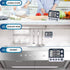 FCXJTU Digital Dual Kitchen Timer: Large Display, Adjustable Volume Alarm, Stopwatch, Magnetic Back (White)