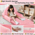 ORWIPO Cozy Unicorn Kids Sofa Bed with Removable Washable Cover & Hook and Loop Backrest Foldable Toddler Chair