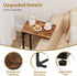 Set 2, 7 inch Narrow C Shaped End Tables Living Room TV Trays of Small Thin Farmhouse Side Table Skinny Slide Under