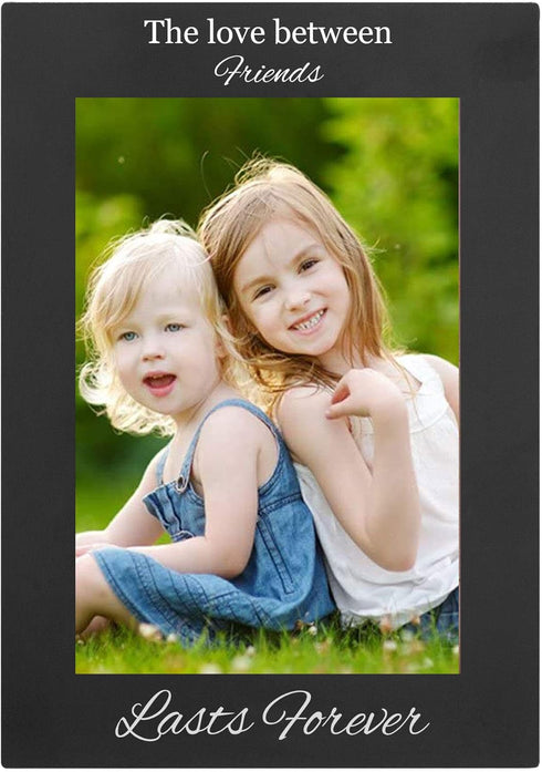 CustomGiftsNow The Love Between Friends Engraved Aluminum Hanging/Tabletop Personalized Photo Frame