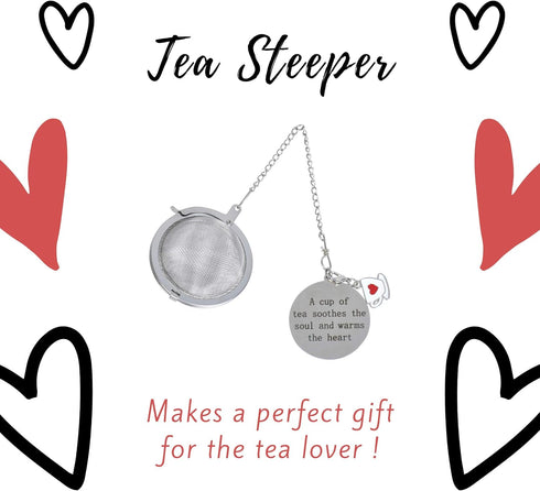 Stainless Steel Tea Infuser Tea Ball with Cup Charm for Loose Leaf Tea Strainer