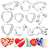 HOWAF 10pcs Valentine's Day Cookie Cutters Set - Stainless Steel Shapes for Kids & Adults, Wedding Tools