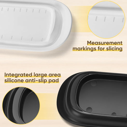 Airtight Butter Dish with Lid, Plastic Butter Keeper Tray for Countertop, Dishwasher Safe for West/East Coast Butter