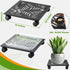 1 Pack 12" Metal Square Plant Caddy with Wheels Large Iron Rolling Plant Stand with Casters Heavy-Duty Plant Dolly