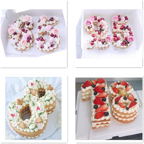 3D Silicone Cake Pans, Large Number Cake Mould for Birthday, Wedding, Anniversary, 10 Inch Number of 5 Gray