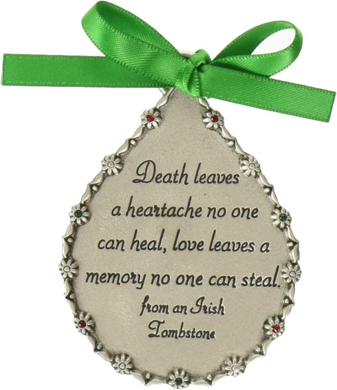 Cathedral Art CO519 Death Leaves a Heartache Teardrop Memorial Ornament, 2-3/4-Inch