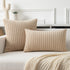 Kevin Textile Throw Pillow Covers, Soft Corduroy Decorative Set of 2, Boho Striped for Home Decor