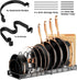 Expandable Pot and Pan Organizer Rack - Space-Saving Kitchen Cabinet Storage Solution