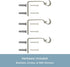 Kenney KN55971 Davenport Ball End Petite Café Curtain Rod, 48-86" Adjustable, Brushed Nickel Finish