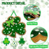 Friday Night St. Patrick's Day Door Sign - Irish Hanging Welcome Board with 3-D Cardboard Green Shamrock Hanger