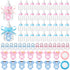 162 Pcs Gender Reveal Baby Shower Favors 48 Mini Milk Bottles Plastic