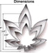 Hemp Marijuana Leaf Cookie Cutter Set - Sharp Stainless Steel Cooking Utensils, 3-Piece Bakery Supplies