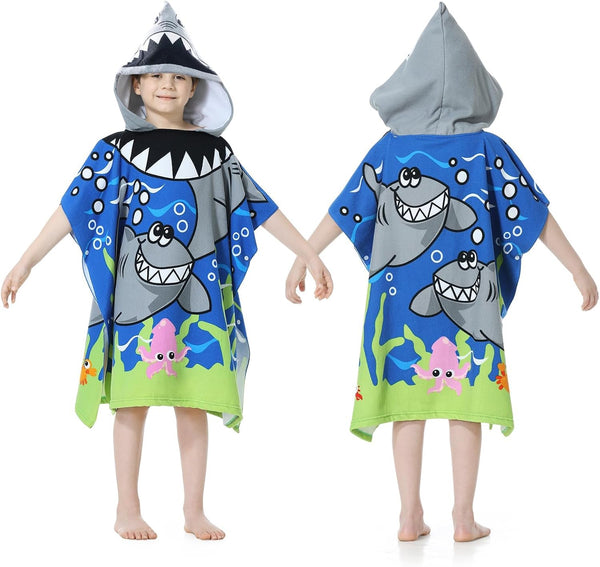 MOKANI Kids Hooded Beach Towels for 6-14 Years Girls & Boys Pool