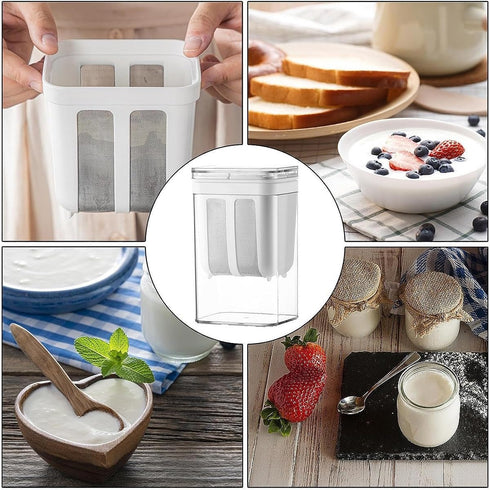 FindXeink Strainer1.9QT/0.475GAL 0.9QT/0.23GAL SeparationTotle1.9QT Yogurt Total & Filter, Yogurt Strainer Greek Yogurt