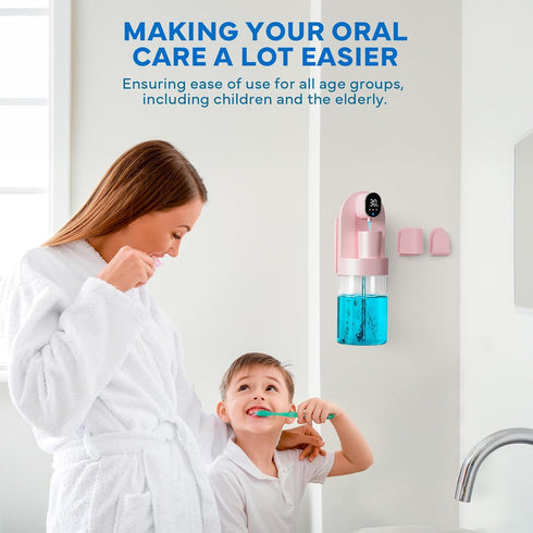 21.12 oz Set 4 4 Automatic Mouthwash Dispenser for Bathroom, Touchless Smart Mouth Wash Dispensers Bathroom Accessories