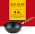 Ken Hom Classic Non-Stick Carbon Steel Mini Wok - Lightweight Carbon Steel Mini Wok - Non-Stick Stir Fry Pan & Wok - Hand Wash Only - 8 inches by Ken Hom