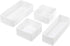 Whitmor Set of 4 Drawer Organizers, White