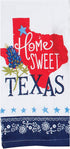 Kay Dee Designs Tea Towel and Cotton Terry Dishtowel Bundle, Home Sweet Texas Bluebonnets (2 Items)