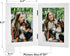 Frametory 4x6 Double Picture Frame - Hinged Real Glass Collage for 2 Photos, Vertical Desktop Frame (Blue, 1 Pack)