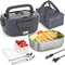 Electric Lunch Box Food Heater, 3 in 1 Portable Warmer, Leakproof Heated Box for Adults, 1.5L Stainless Steel Container