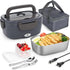 Electric Lunch Box Food Heater, 3 in 1 Portable Warmer, Leakproof Heated Box for Adults, 1.5L Stainless Steel Container
