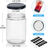 Glass Candle Jars with Lid, 12 oz Wide Mouth Small Glass Jar, Set of 20