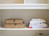Set 2 DOKOT Flat Seagrass Storage Bins with Lid, Wicker Basket for Shelf Organize, of (Small+Large)