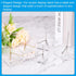PATIKIL 2.4" x 2.4" x 1" Acrylic Display Stands, Brass Arm Crystal Display Stand for Mineral Gemstone