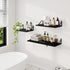 Dreamland 12 16 inch Set 2 Deep Floating Shelves for Wall, Black Floating Shelves, Large Floating Shelf *