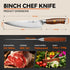 TUO 8 Inch Chef Knife - Sharp Kitchen Knife with Pakkawood Handle, High Carbon Steel, Gift Box