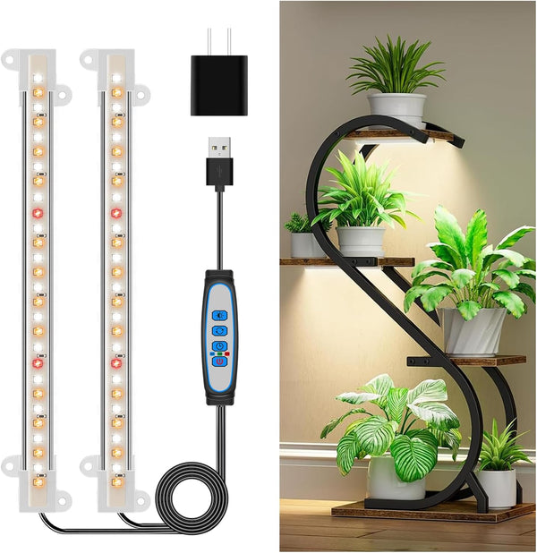Wiaxulay 8 inch Grow Light Strip, 56 LEDs Full Spectrum Grow Lights