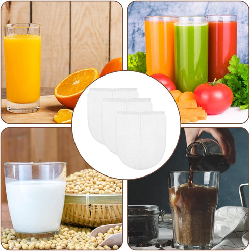 COMNICO 3 Pack 12" 10" Cheese Bags, x Nylon Reusable Fine Mesh Cheesecloth Strainer Nut Tea Beer Juice Filter Cloth