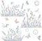 Flower and Grass Window Decals for Bird Strikes, Non-Adhesive Reusable Vinyl Rainbow Stickers to Save Birds.