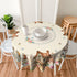 Countryside 60 Inch Floral Tablecloth Spring Round Table Cover Washable Table Cloth for Home Kitchen Party Picnic