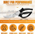 Poultry Shears, Kitchen Shears Heavy Duty for Food With Anti-Slip Handle & Safety Lock, Meat Scissors, Chicken