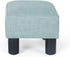 15x10.8x8.7inch Adeco Small Ottoman Footstool- Mordern Rectangle Soft Fabric Footrest