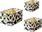 Foldable Animal Cow Storage Bins Set of 3, Collapsible Fabric Organizer Boxes with Handles, 10L, 19L, 34L