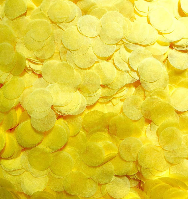 Yellow Tissue Paper Confetti, 15mm, 5000 Pcs, Biodegradable for Wedding & Birthday Party Decoration