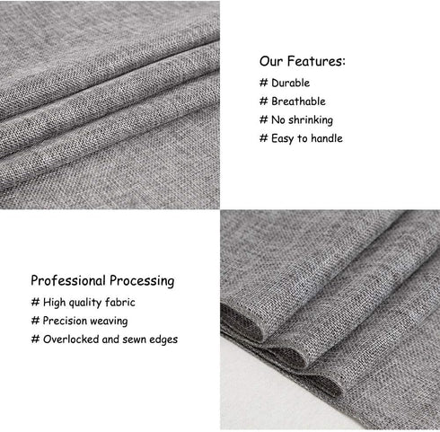B-COOL Gray Burlap Table Runner, 2 Packs 13x108 Inch Jute Fabric for Boho Crafts Holiday Decor
