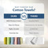 24 40 inches (6) Small and Lightweight Cotton Towels Assorted Pastel Mix x Towels Perfect Size for Hair Drying