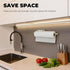 2 Pack,Stainless CUXIXA Paper Towel Holder Under Cabinet Steel Paper Towel Holder Wall Mount for Kitchen, Bathroom, RV
