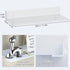 30cm, 2 Pack, HNVNER White Adhesive Shower Caddy Floating Bathroom Shelves for Wall Metal Bathroom Wall Shower Shelves