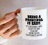 Retreez Funny Mug - Being a Principal is Easy Except the Bike is on Fire, 11 Oz Ceramic Coffee Mug