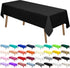 Black Plastic Tablecloths PARTY ULYJA, 2 Pack Disposable Table Covers 54 x 108 Inch for Parties