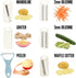 5 in 1 Mandoline Slicer for Kitchen, Blue Vegetable Slicer Multi Blade, Veggie Shredder, Potato Chip Cutter, Julienne
