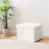 16.5"x12.6"x12.6" PINPLUS Storage Ottoman Cube Ottoman Foot Rest,Small Foldable Portable Boucle Upholstered Sherpa