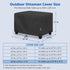 34W 24D 17H, SunPatio Outdoor Ottoman Cover, Waterproof Rectangle Coffee Table Cover, Patio Furniture Covers Side Table