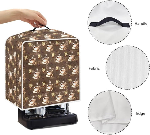 Coffee Design Blender Cover, Anti Fingerprint Polyester Dust Proof Kitchen Tool, Stain Resistant