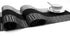 SHACOS Woven Vinyl Table Runner, PVC Table Runner 12 x 71 inch, Ombre Black and Gray, Wipe Clean Indoor Outdoor