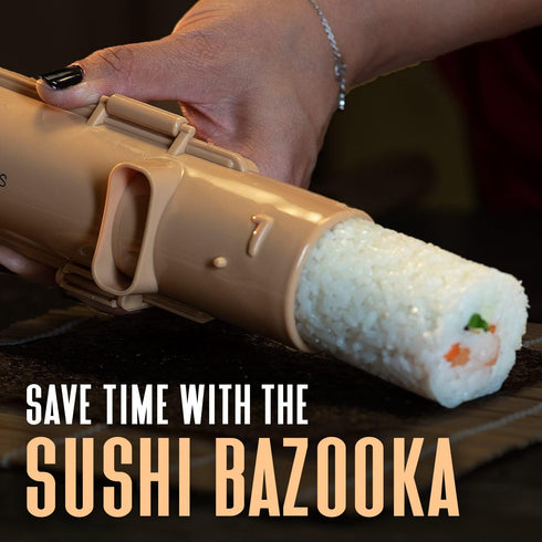 Alas Complete 20 Piece Sushi Making Set, Kit for Beginners & Pros with Knife, Mats, Rice Bazooka, Dipping Plate
